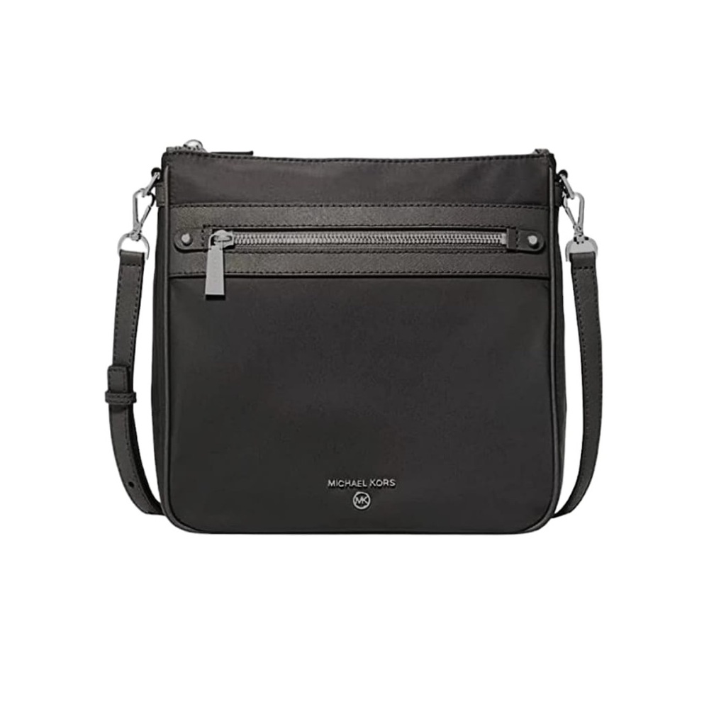 MICHAEL Michael Kors Jet Set Large Nylon Crossbody silver hardware